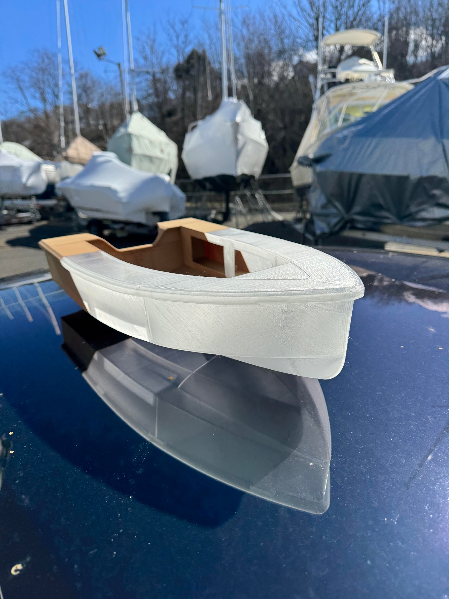 1/6 scale model — early prototype with two different source materials