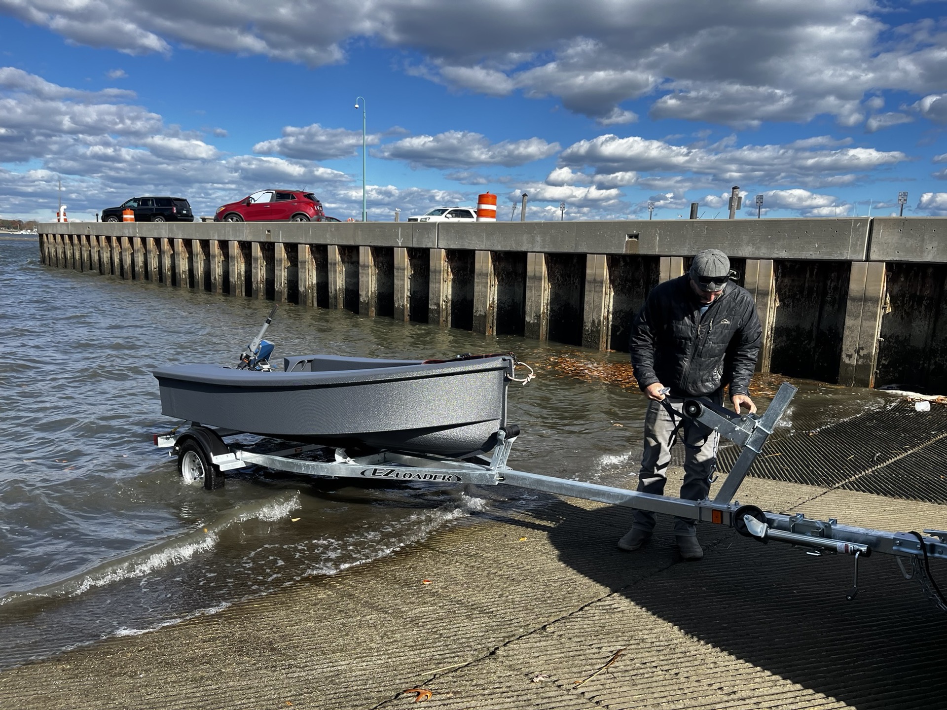 Launch day, first water test